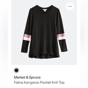Market & Spruce Stitch Fix black top Large with front pocket
